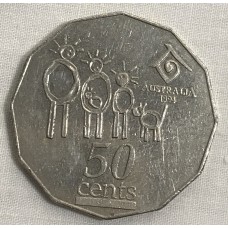 AUSTRALIA 1994 . FIFTY 50 CENTS COIN . YEAR OF THE FAMILY